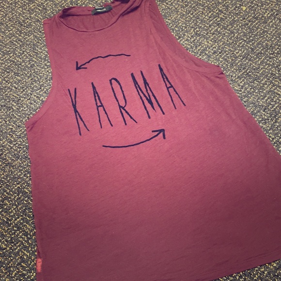 Light, sheer burgundy tank - Picture 1 of 2